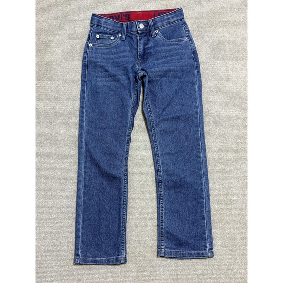 Levis 511 Jeans Boys 8 Regular Blue Adjustable Waist Slim Fit Denim 24x25 Youth - Picture 1 of 9